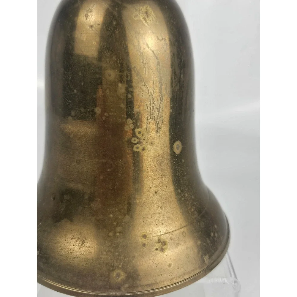 Large Solid Brass Hand Bell 11